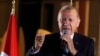 FILE PHOTO: Turkish President Tayyip Erdogan addresses supporters in Ankara after the second round of the presidential election